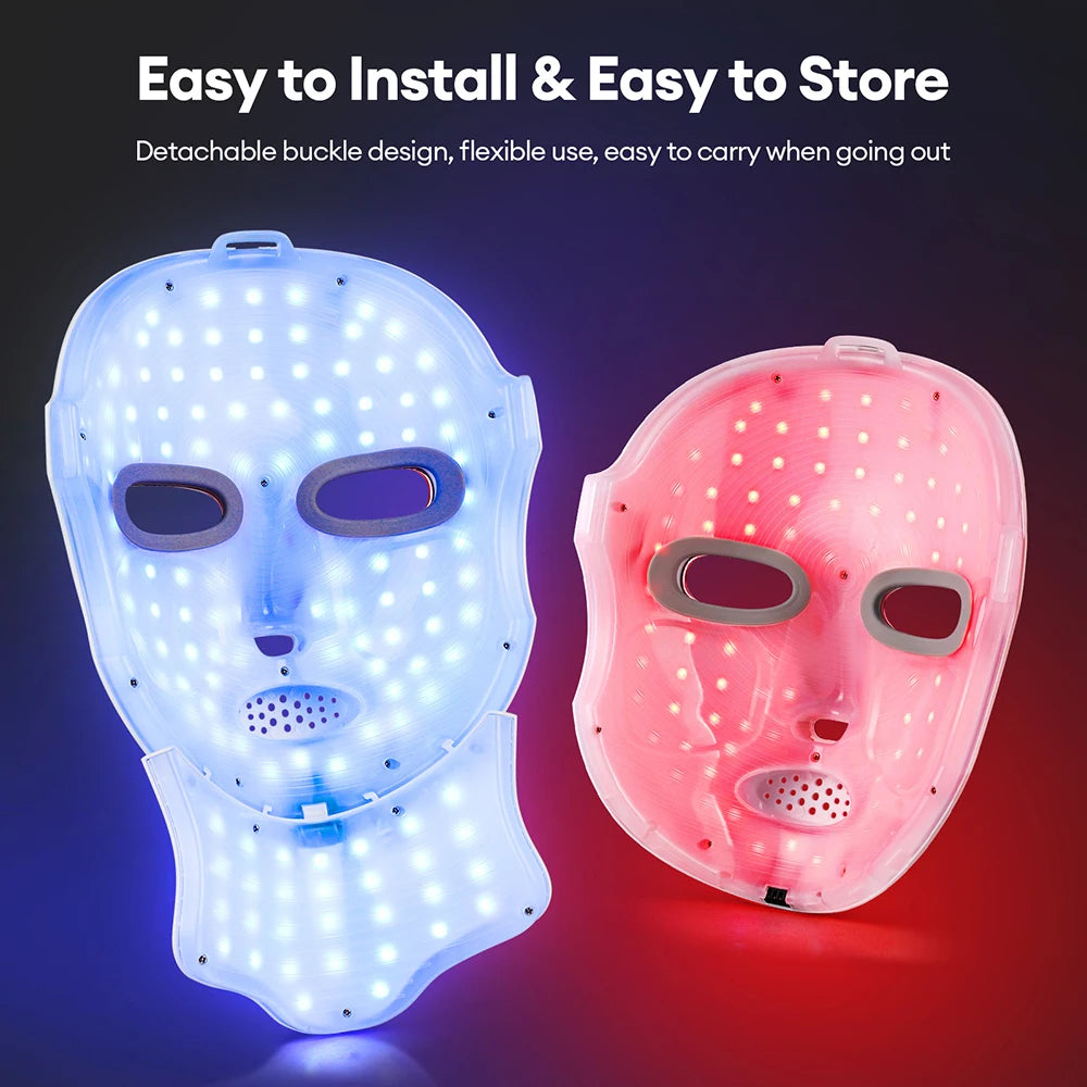 GlowPro 7-Color LED Face & Neck Mask — Anti-Aging Light Therapy At Home